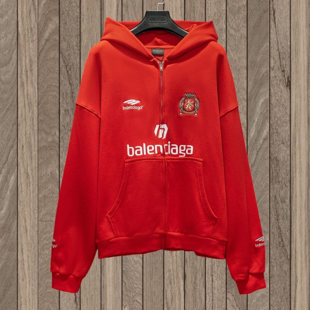 Balenciaga Hooded Sweatshirt Red